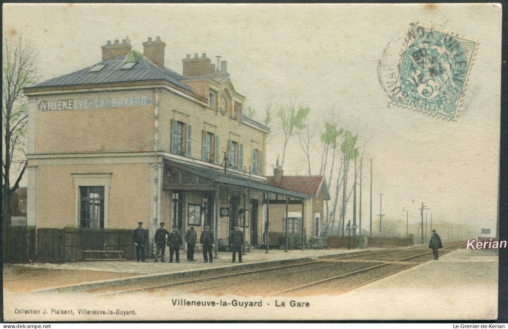 Villeneuve-la-Guillard - La Gare - Color - Coll. J. PLaisant - Voir 2 Scans & Descriptif - Villeneuve-la-Guyard