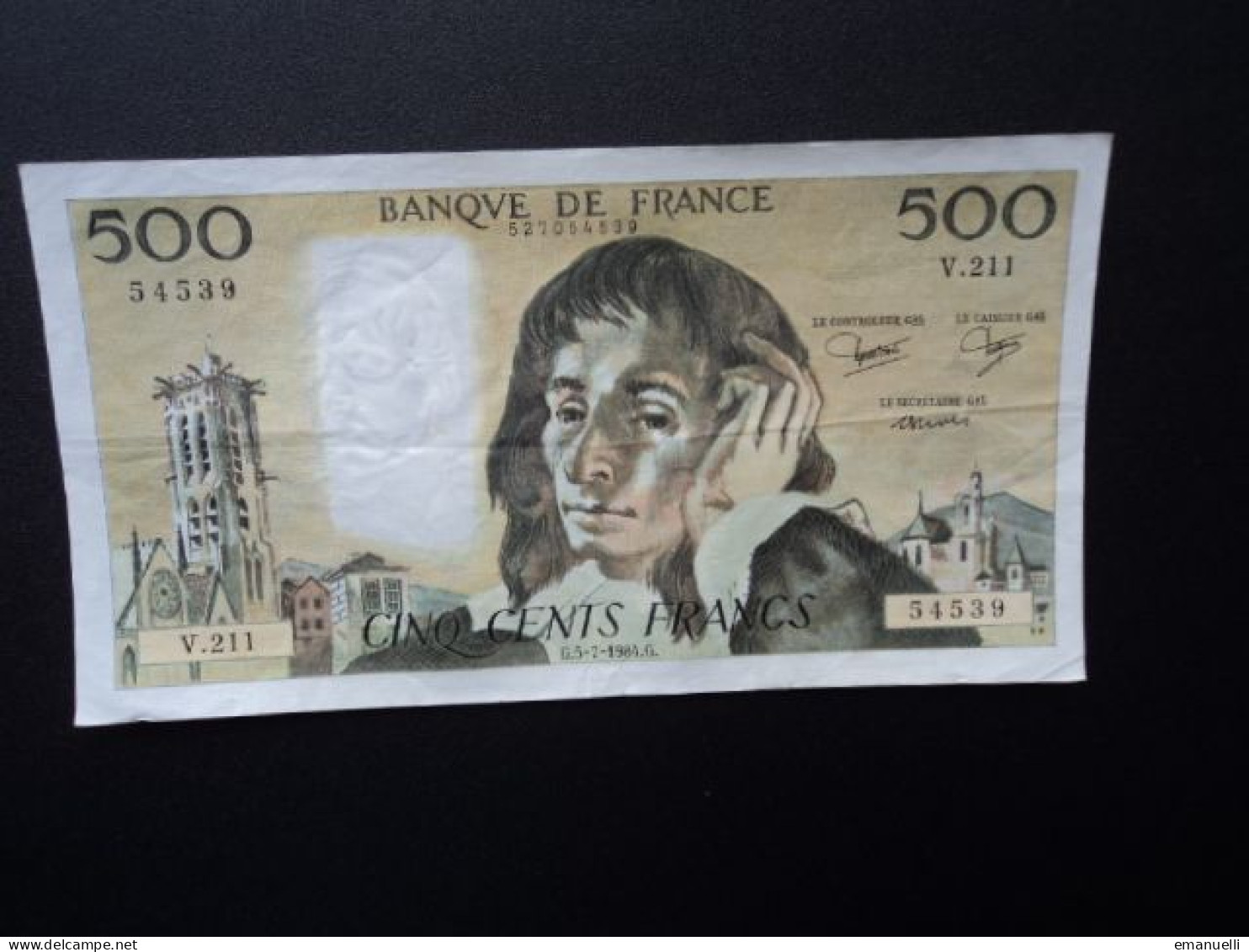 FRANCE : 500 FRANCS   5-7-1984    FAY 71 / P 156e      TTB * - 500 F 1968-1993 ''Pascal''