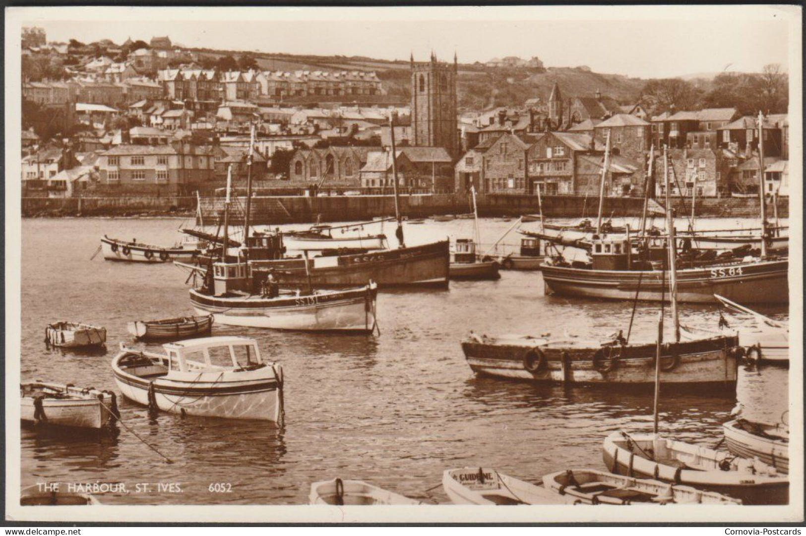 The Harbour, St Ives, Cornwall, C.1940s - Constance RP Postcard - St.Ives