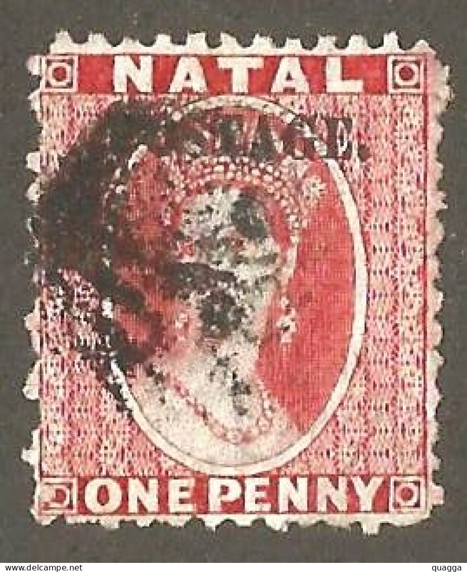 Natal 1869. 1d Bright Red. SACC 55, SG 51. - Natal (1857-1909)