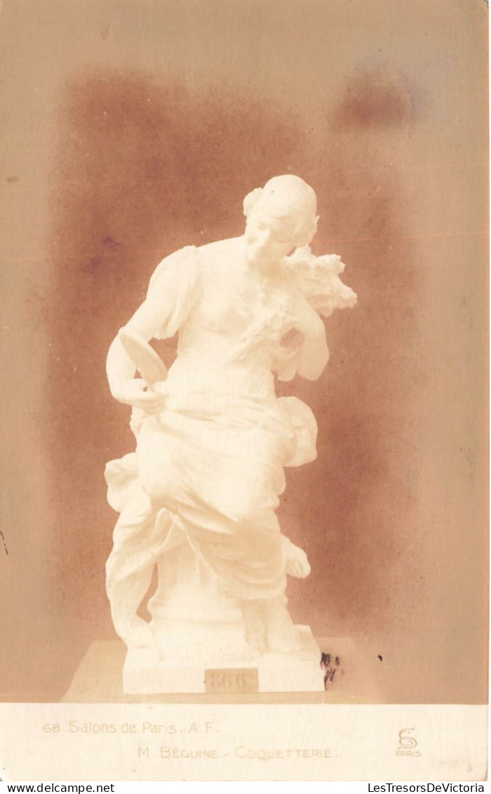 FRANCE - Salon De Paris - A F - M Béguine - Coquetterie - Un Statut - Carte Postale Ancienne - Statuen