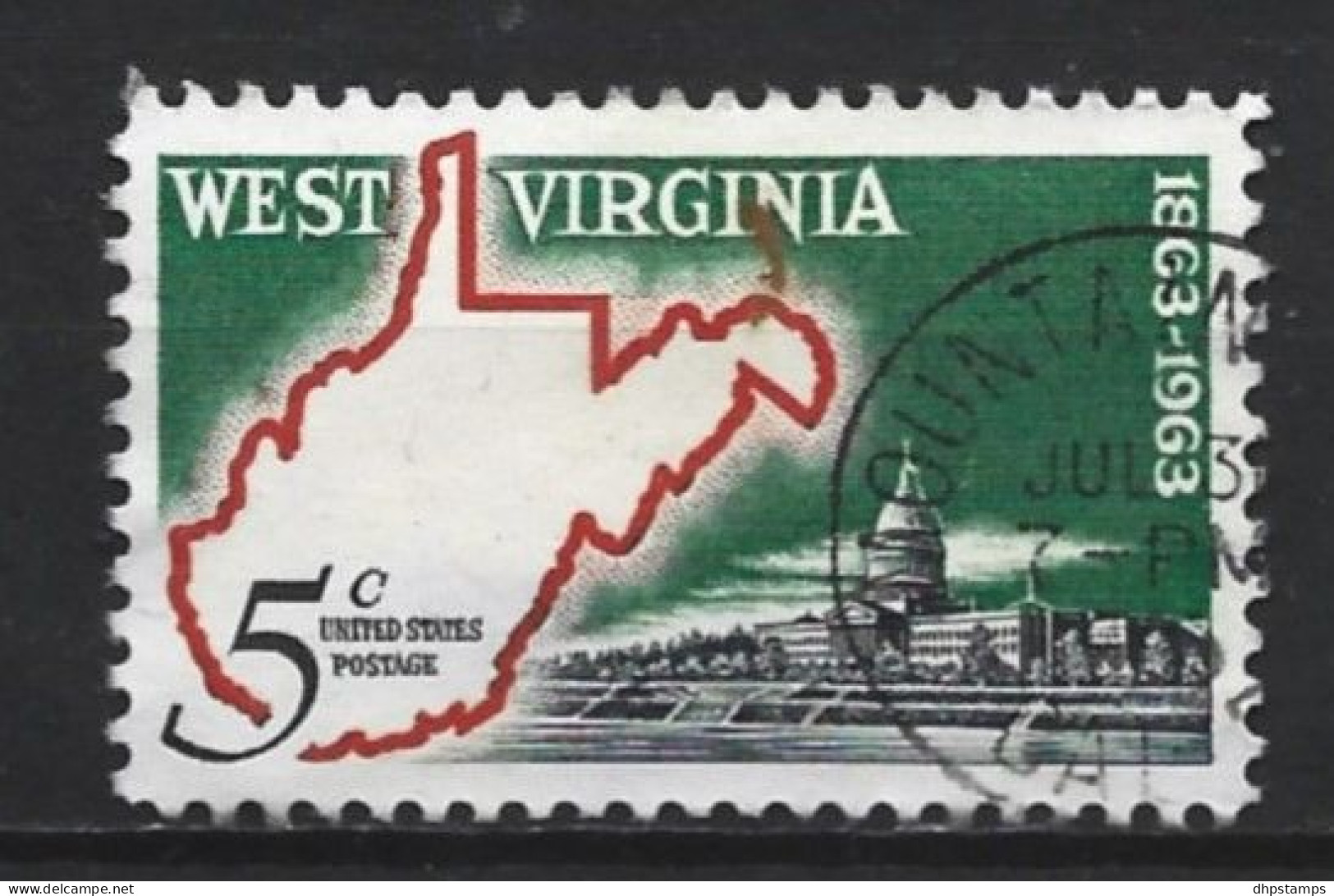 USA 1963 W. Virginia Statehood Centennial Y.T. 746 (0) - Usati