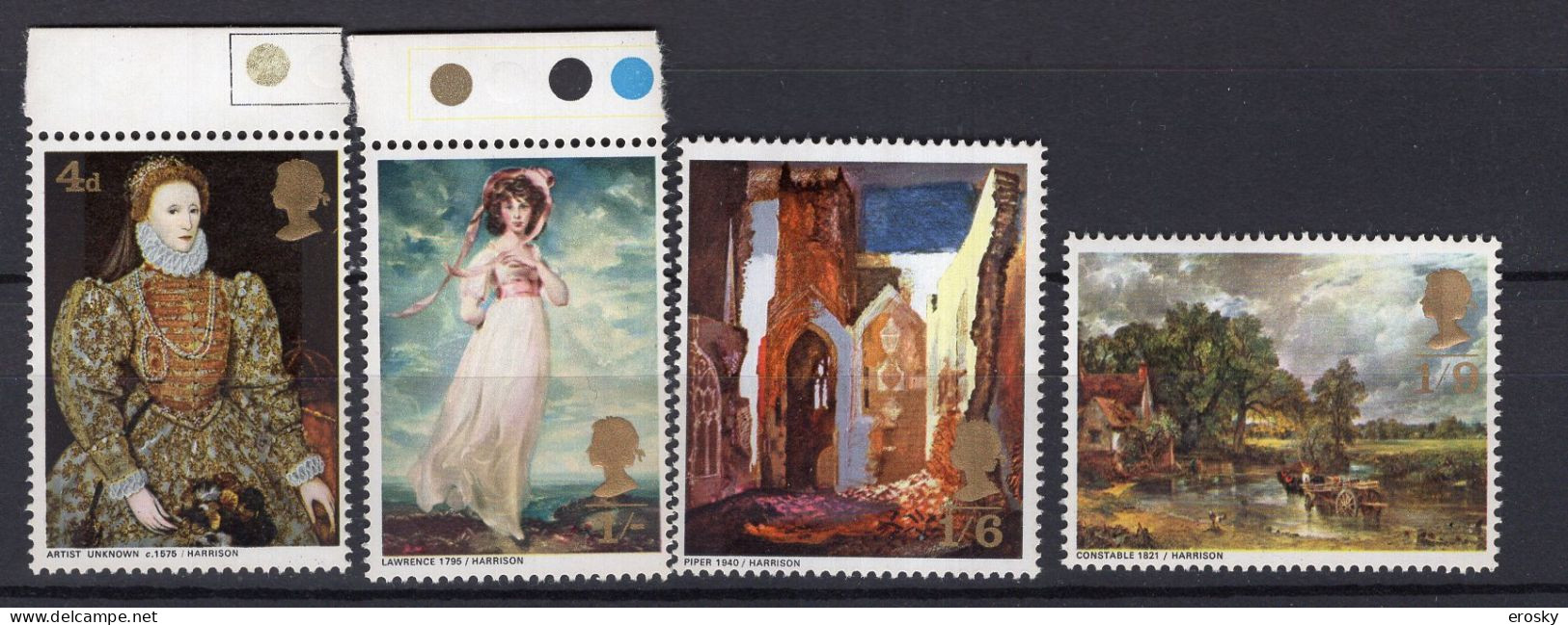 P2384 - GRANDE BRETAGNE Yv N°542/45 ** Tableaux - Unused Stamps