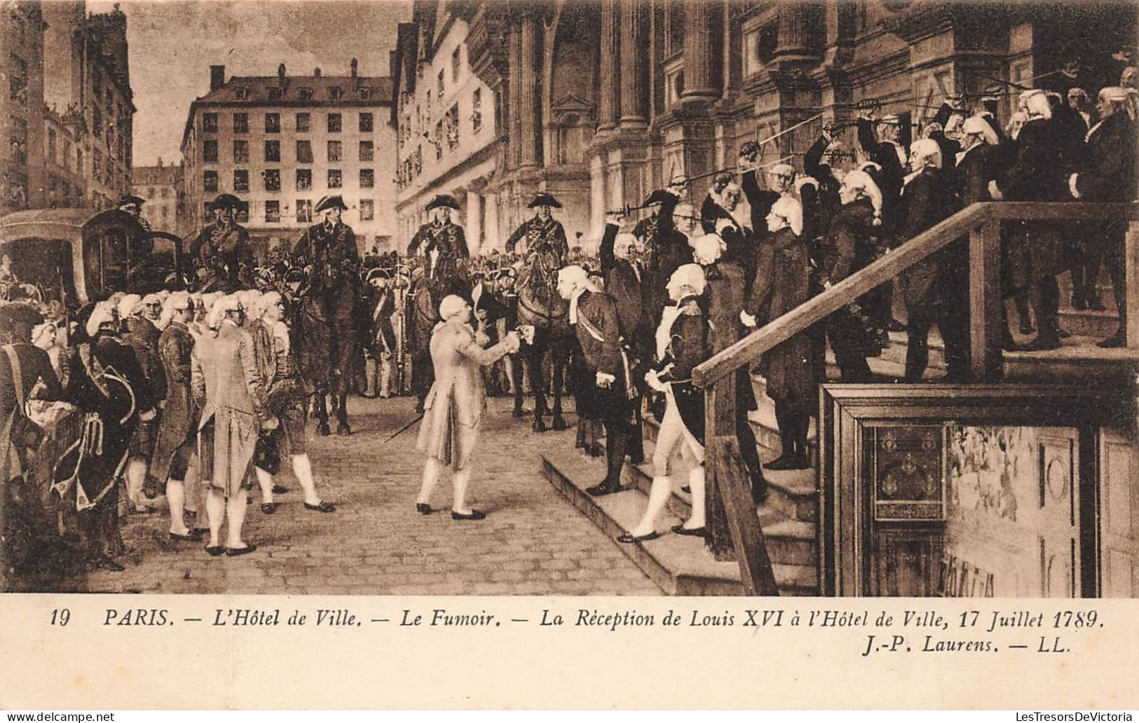 FRANCE - Paris - L'hôtel De Ville - Le Fumoir - La Réception De Louis XVI à L'hôtel De Ville - Carte Postale Ancienne - Autres Monuments, édifices