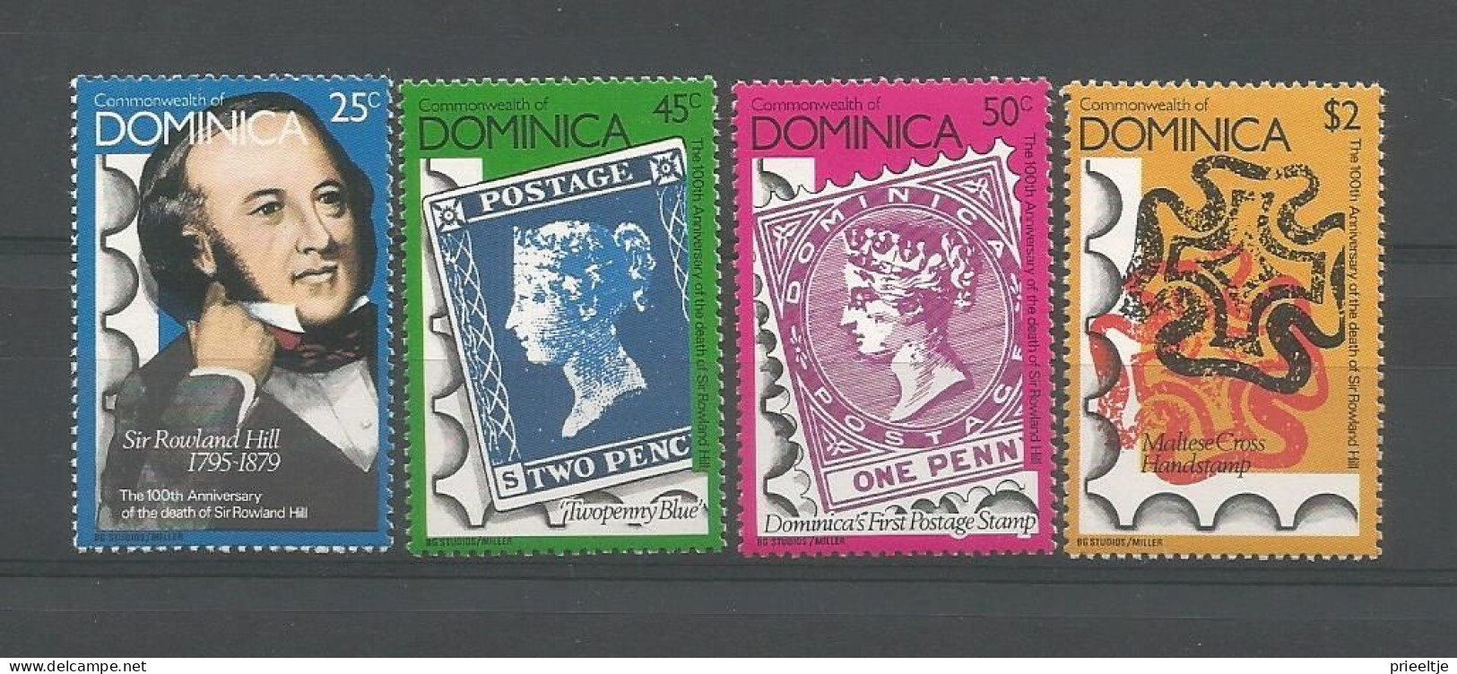 Dominica 1978 Rowland Hill Centenary Y.T. 595/598 ** - Dominica (1978-...)