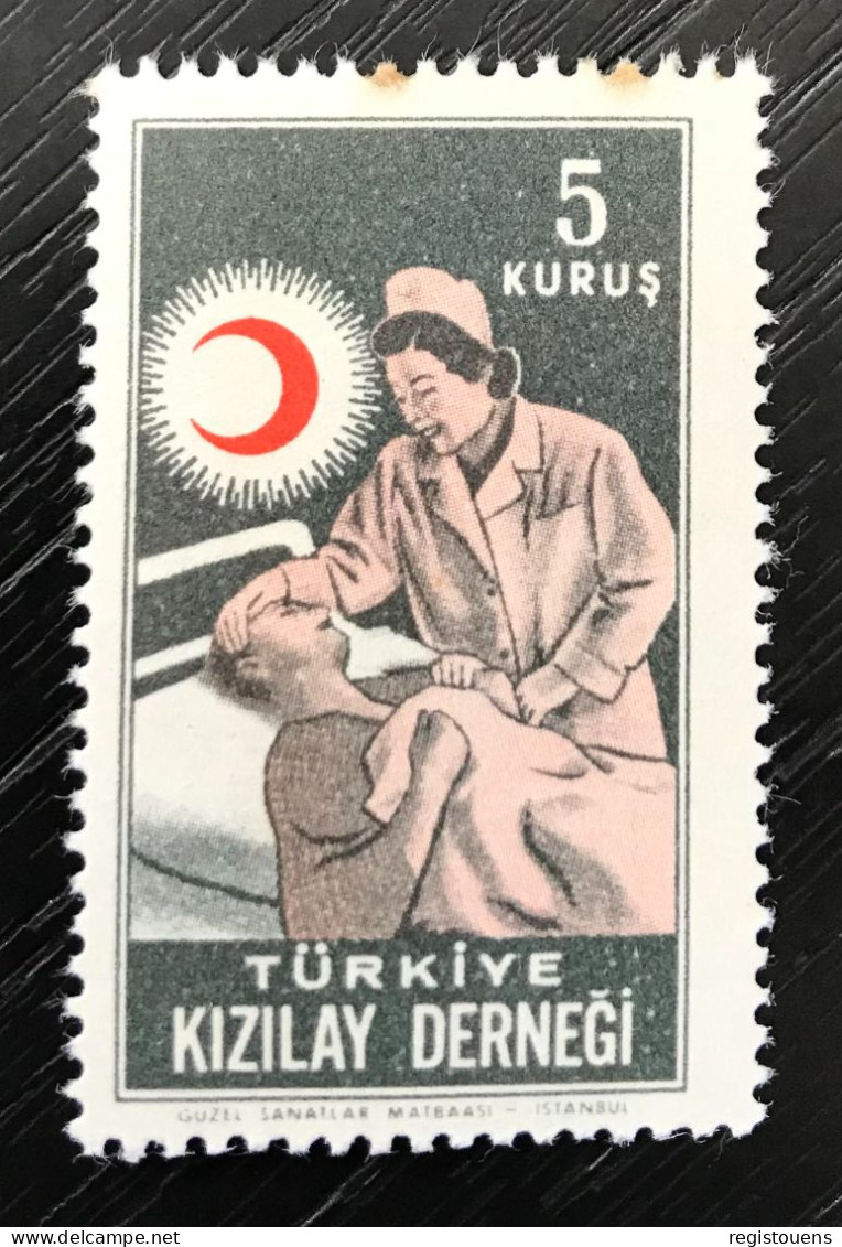 Timbre Croissant Rouge Turquie 1947 - Sellos De Beneficiencia