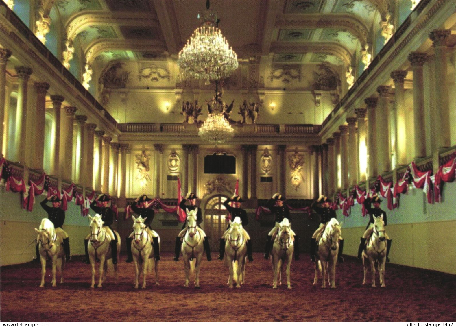 VIENNA, SPANISH RIDING SCHOOL, ARCHITECTURE, HORSE, MILITARY PARADE, AUSTRIA, POSTCARD - Wien Mitte