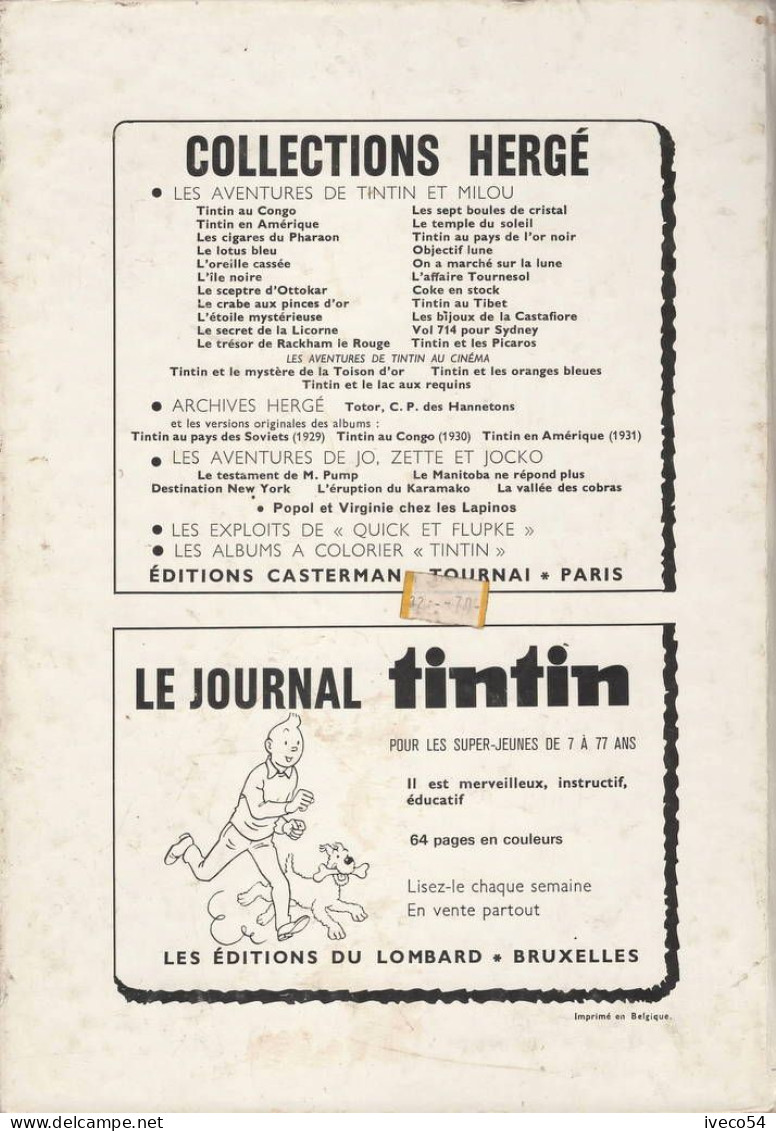 1979 Album Tintin  N0 137 - 600 Pages ! édition Belge Lombard Bruxelles - Hergé