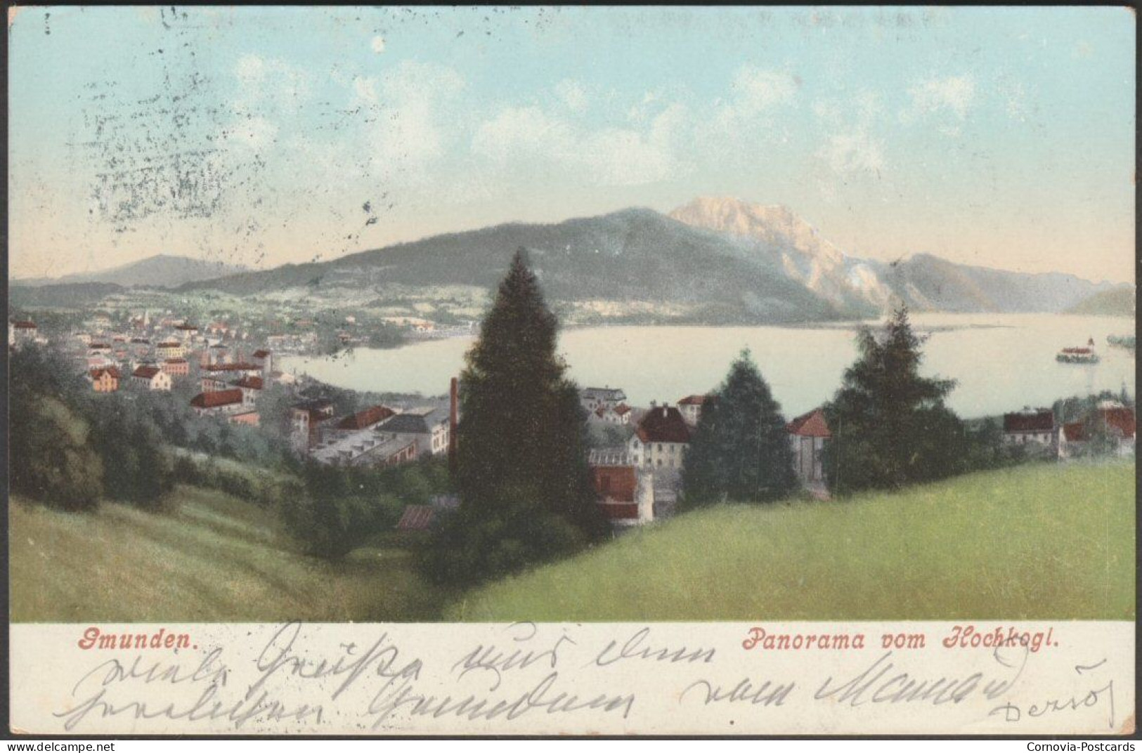 Panorama Vom Hochkogl, Gmunden, C.1905-10 - FE Brandt AK - Gmunden