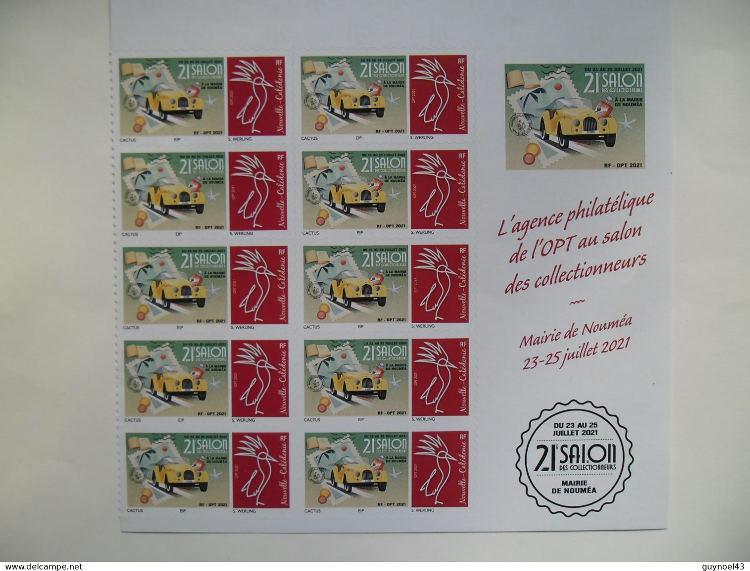 2021 Y/T 1407A-B  NC " Salon Des Collectionneurs Nouméa " Neuf** - Unused Stamps