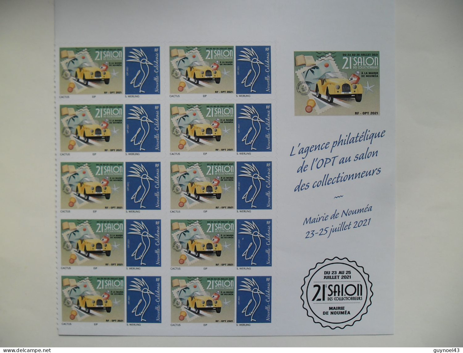 2021 Y/T 1407A-B  NC " Salon Des Collectionneurs Nouméa " Neuf** - Unused Stamps