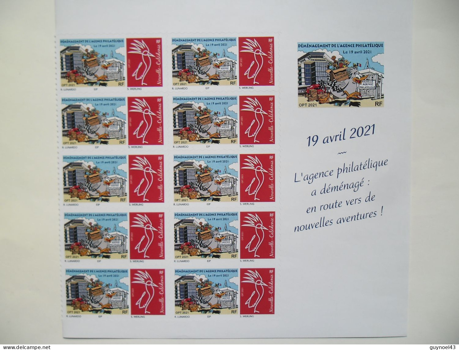 2021 Y/T 1404B-C  NC "  Déménagement De L'agence Philatélique " Neuf** - Unused Stamps