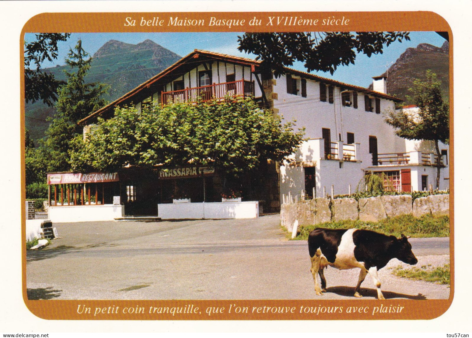 SARE  -  PYRENEES ATLANTIQUES  -  (64)  -  CPSM  -  HÔTEL  -  RESTAURANT  -  PIKASSARIA - Sare