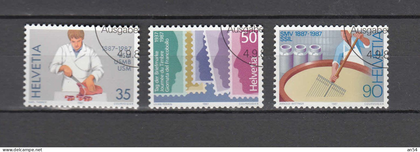 1987      N° 750 à 752  OBLITERATIONS PREMIER JOUR      CATALOGUE SBK - Gebraucht