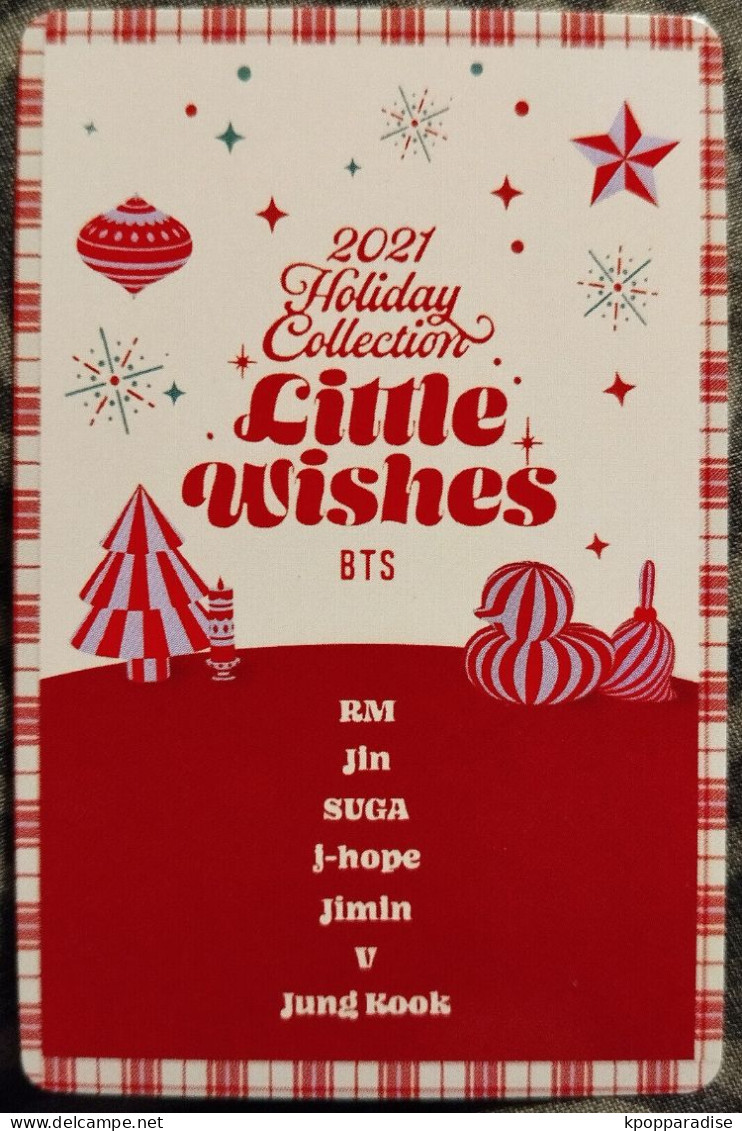 Photocard BTS  2021 Holiday Collection  Little Wishes  Suga - Objets Dérivés