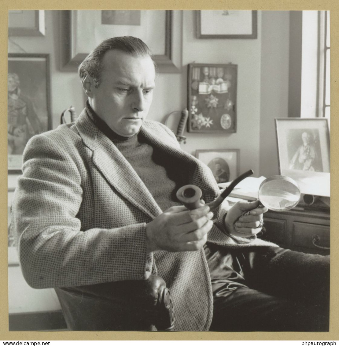 Adrian Conan Doyle (1910-1970) - Son Of Arthur Conan Doyle - Signed Card + Photo - Writers