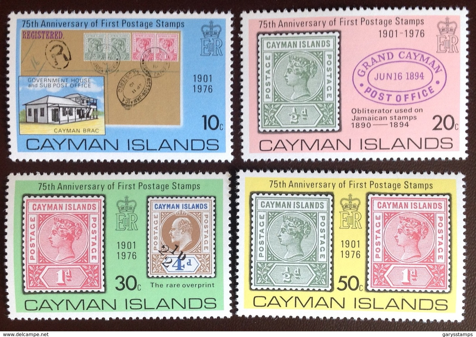 Cayman Islands 1976 Stamp Anniversary MNH - Cayman (Isole)