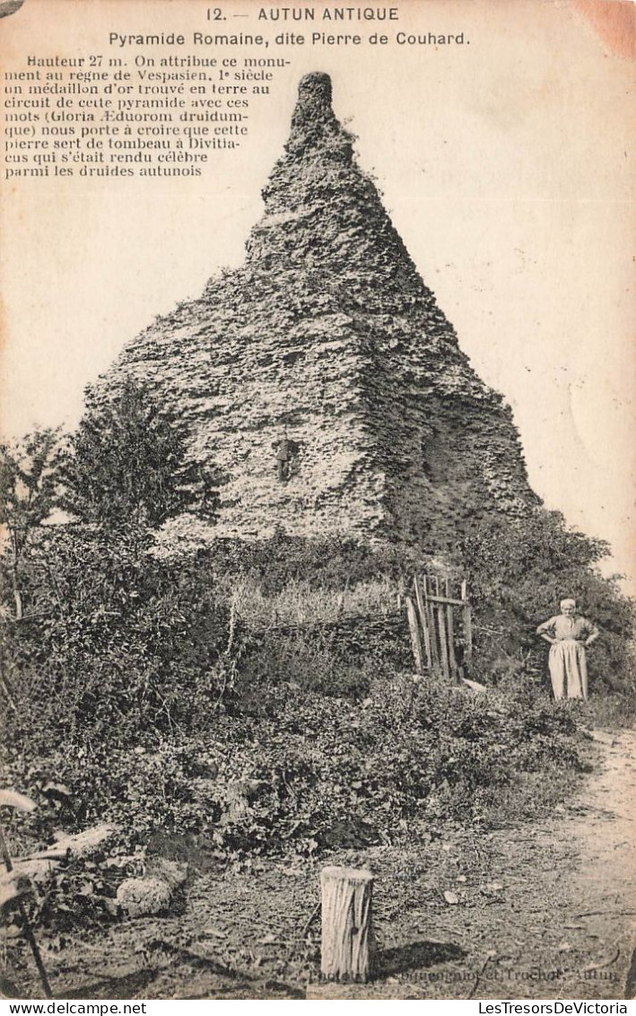 FRANCE - Autum Antique - Pyramide Romaine Dite Pierre De Couhard - Vue Générale - Carte Postale Ancienne - Autun