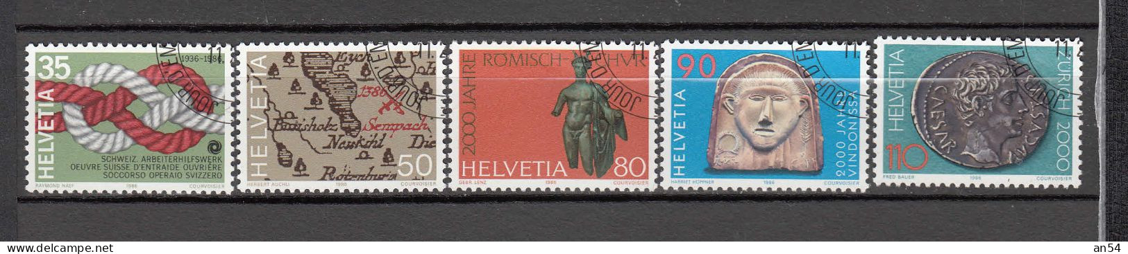 1986        N° 720 - 724  OBLITERATIONS PREMIER JOUR      CATALOGUE SBK - Gebraucht