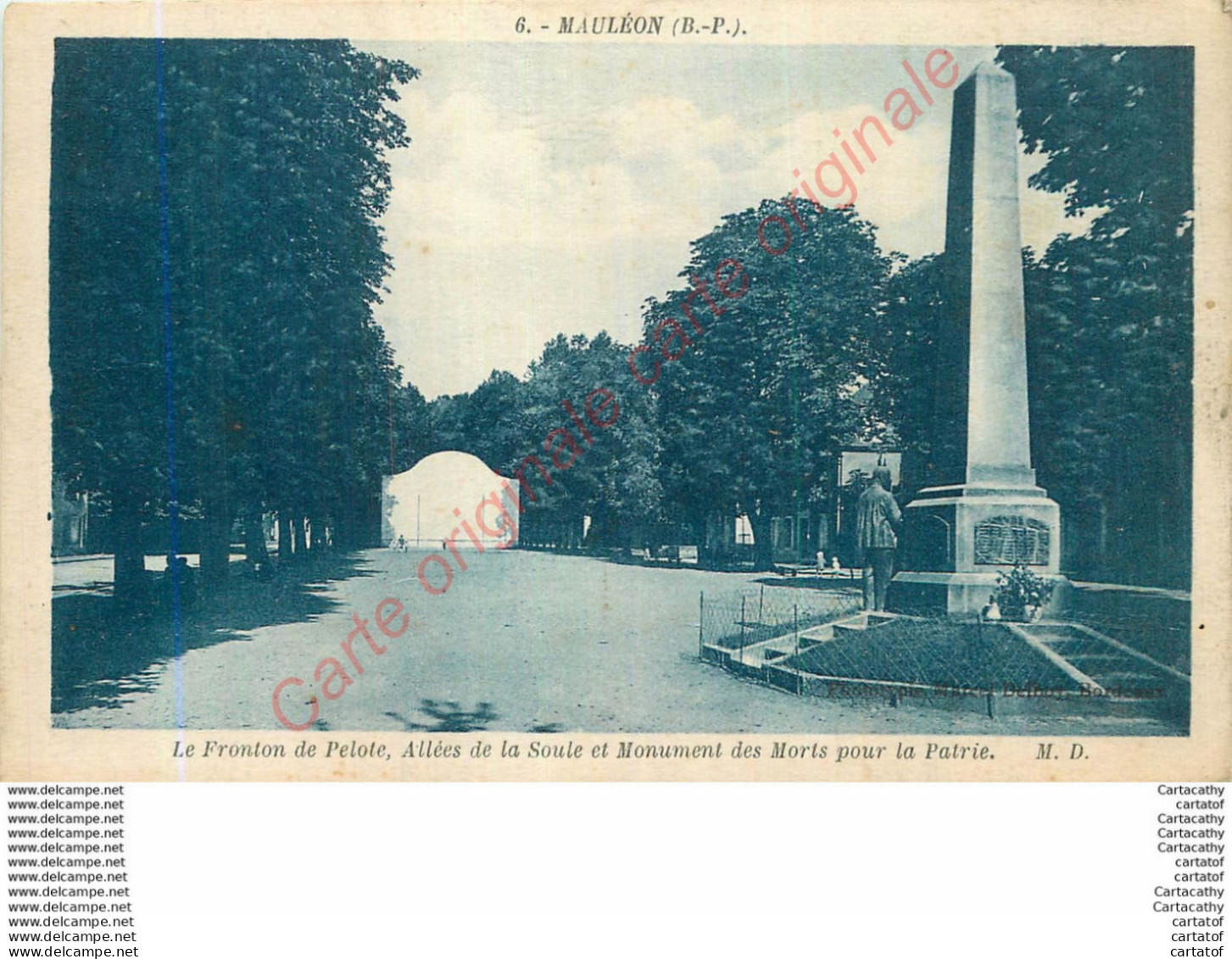 64.  MAULEON .  Le Fronton De Pelote . Allées De La Soule Et Monument Aux Morts Pour La Patrie . - Mauleon Licharre