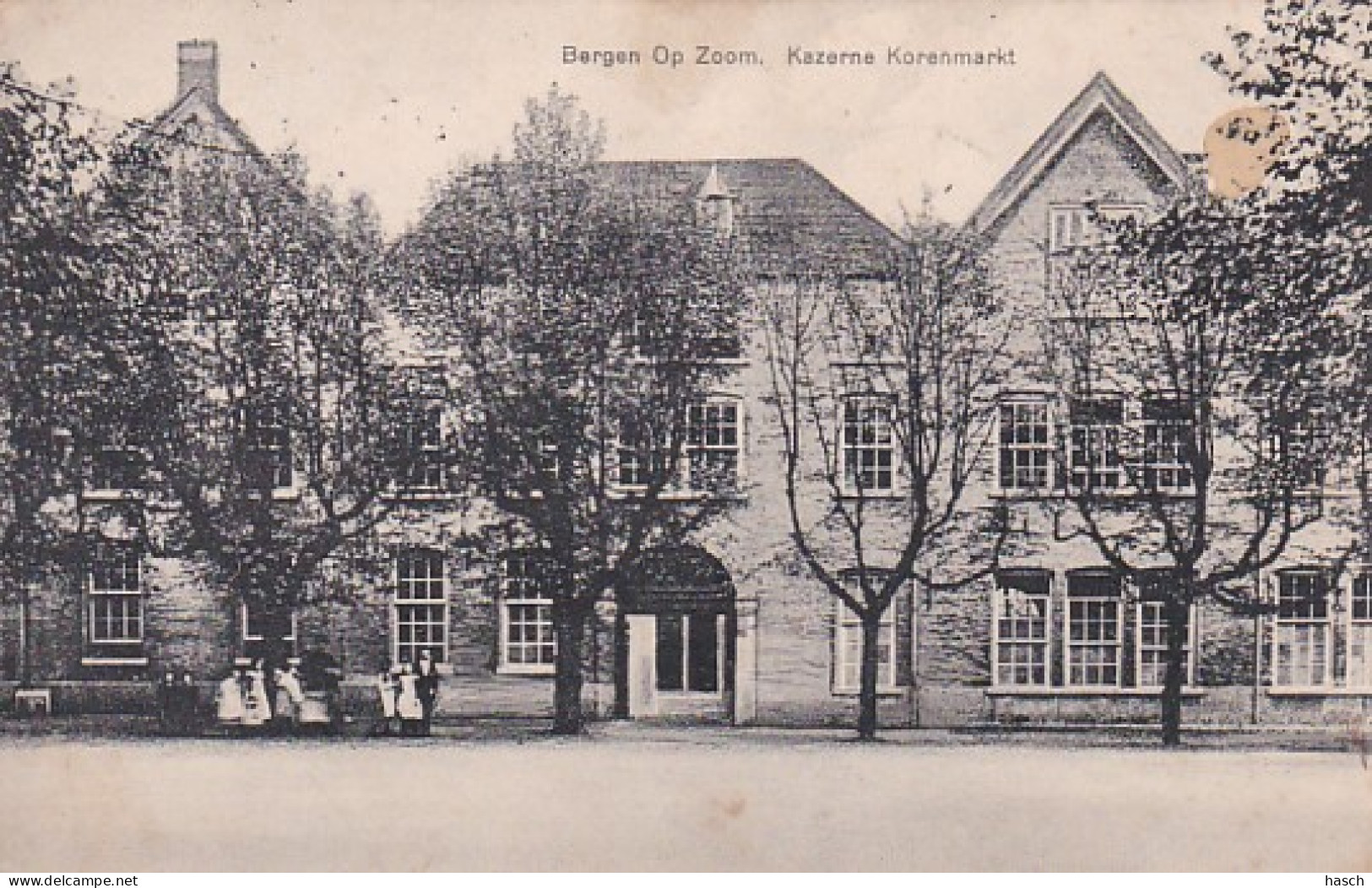 486614Bergen Op Zoom, Kazerne Korenmarkt. 1913.  - Bergen Op Zoom