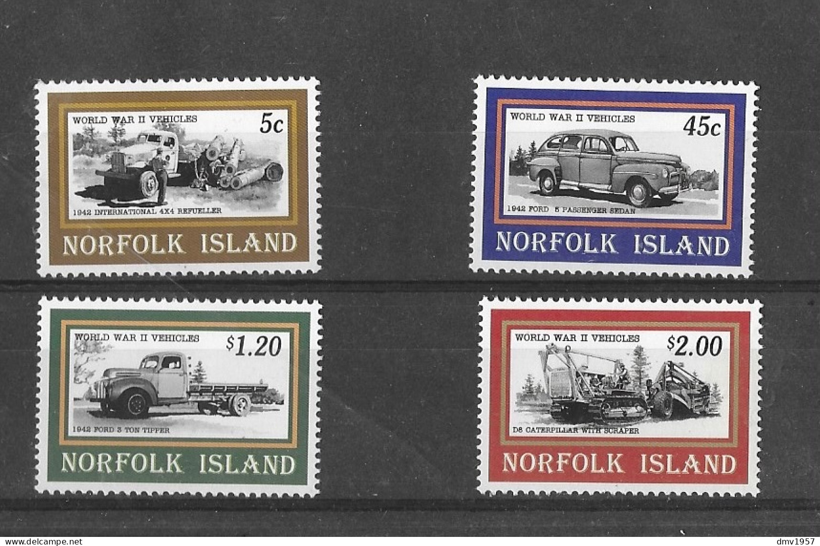 Norfolk Islands 1995 MNH Second World War Vehicles Sg 596/9 - Norfolk Island