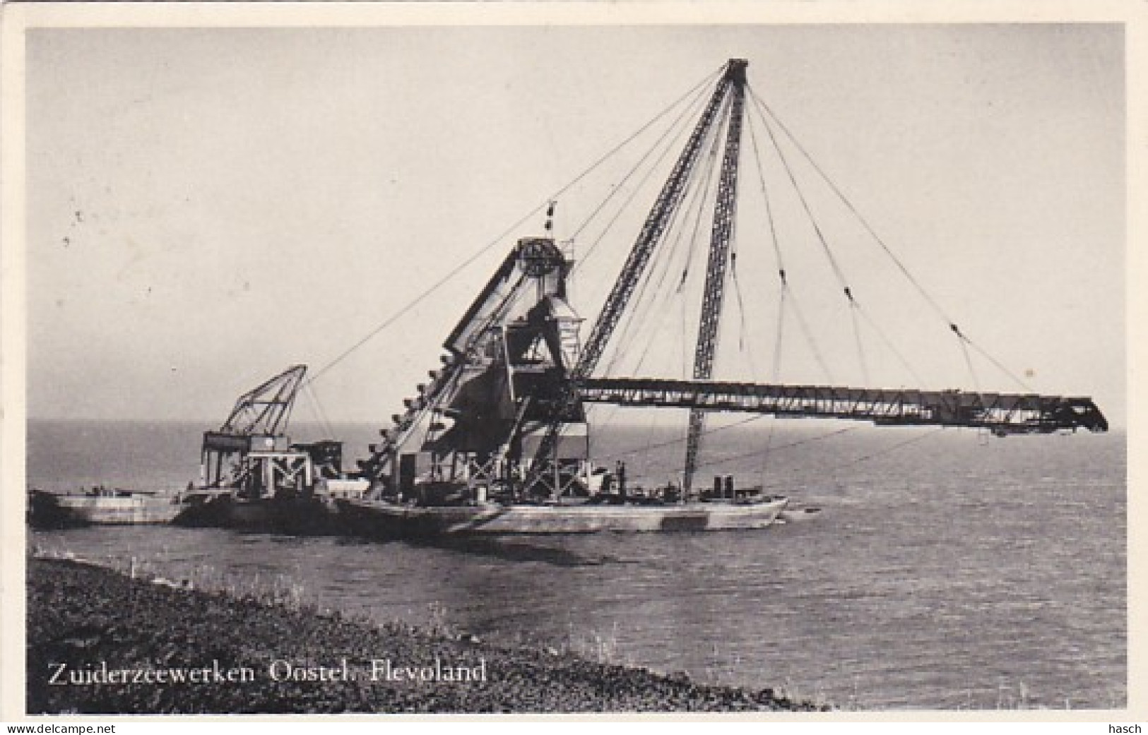 48675Zuiderzeewerken, Oostel. Flevoland.  - Den Oever (& Afsluitdijk)