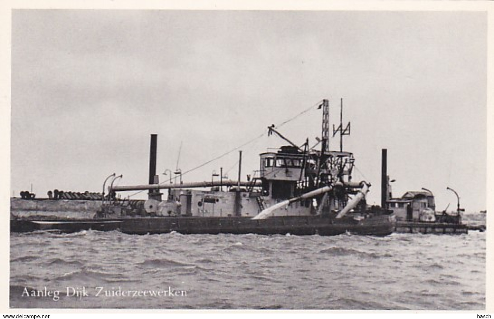 486722Zuiderzeewerken, Aanlef Dijk.  - Den Oever (& Afsluitdijk)