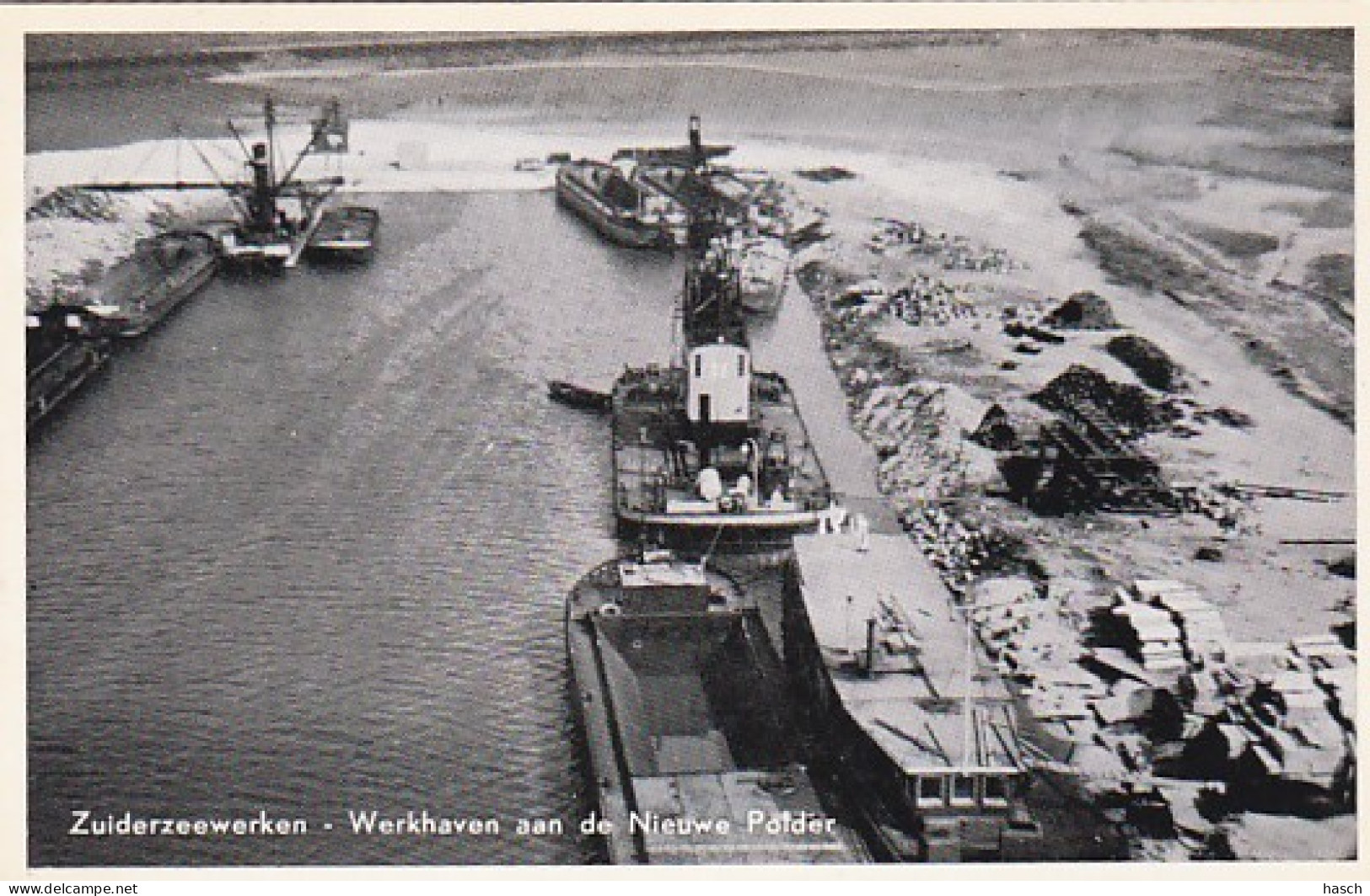 486725Zuiderzeewerken, Werkhaven Aan De Nieuwe Polder.  - Den Oever (& Afsluitdijk)