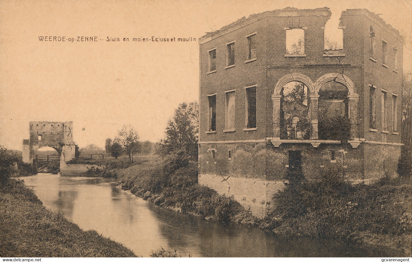 WEERDE OP ZENNE  SLUIS EN MOLEN       ZIE AFBEELDINGEN - Zemst