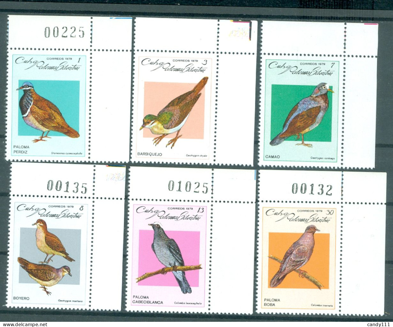 1979 Wild Pigeons,blue-headed Quail Dove,plain Pigeon,white,Caribbean,2367C1,MNH - Pigeons & Columbiformes