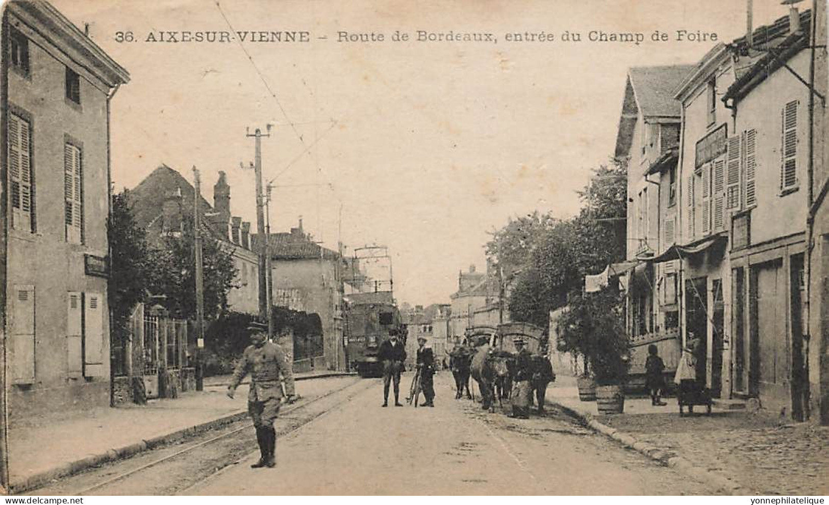 87 - HAUTE-VIENNE - AIXE-SUR-VIENNE - Route De Bordeaux, Entrée Du Champs De Foire - Défaut Voir Scans - 10179 - Aixe Sur Vienne