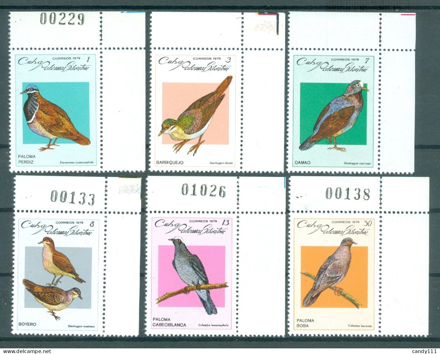 1979 Wild Pigeons,blue-headed Quail Dove,plain Pigeon,white,Caribbean,2367C2,MNH - Pigeons & Columbiformes