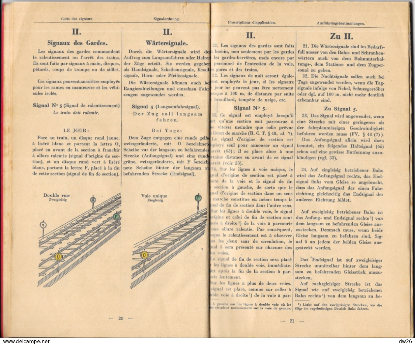 Chemins De Fer D'Alsace Et De Lorraine Et Du Luxembourg - Livret: Règlements Pour Les Signaux 1933 - Ferrovie
