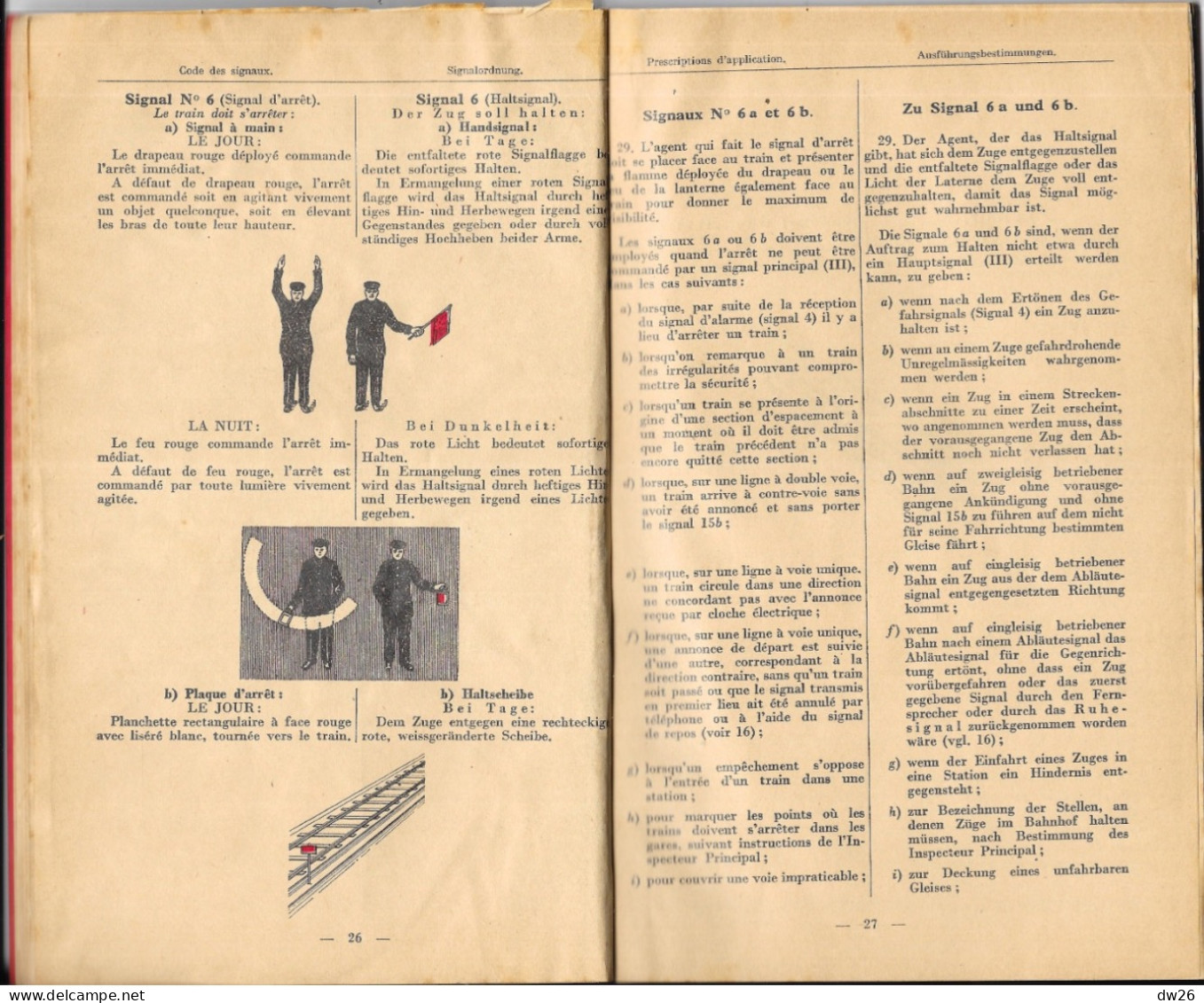 Chemins De Fer D'Alsace Et De Lorraine Et Du Luxembourg - Livret: Règlements Pour Les Signaux 1933 - Eisenbahnverkehr