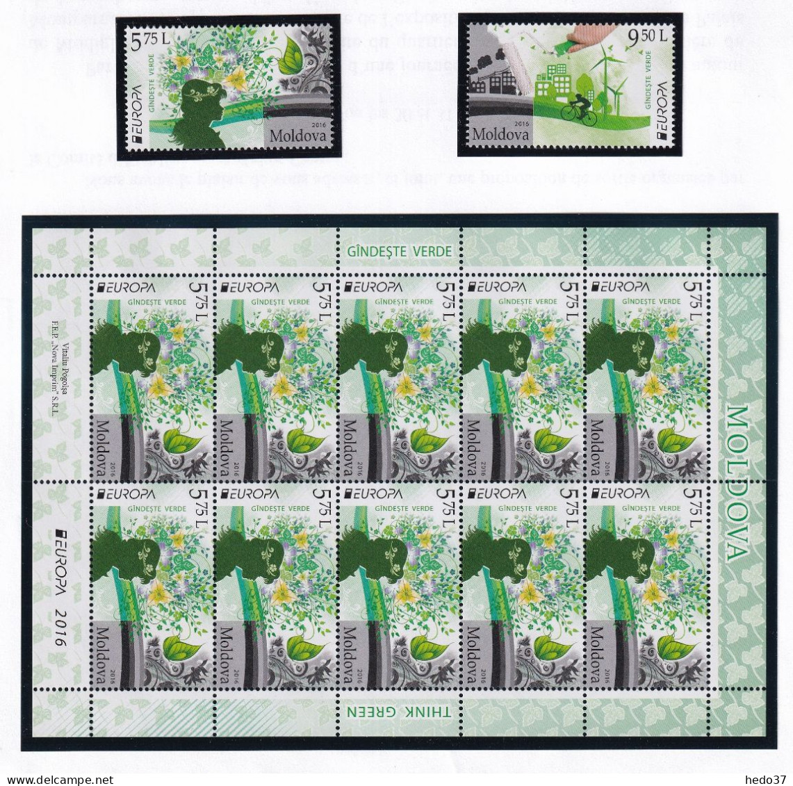 EUROPA 2016 - Moldavie N°823/824 Timbres Et Carnet - Neuf ** Sans Charnière - TB - 2016