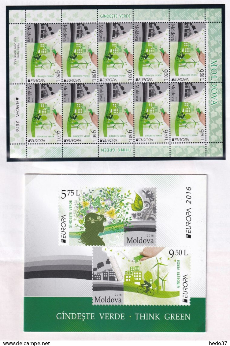 EUROPA 2016 - Moldavie N°823/824 Timbres Et Carnet - Neuf ** Sans Charnière - TB - 2016