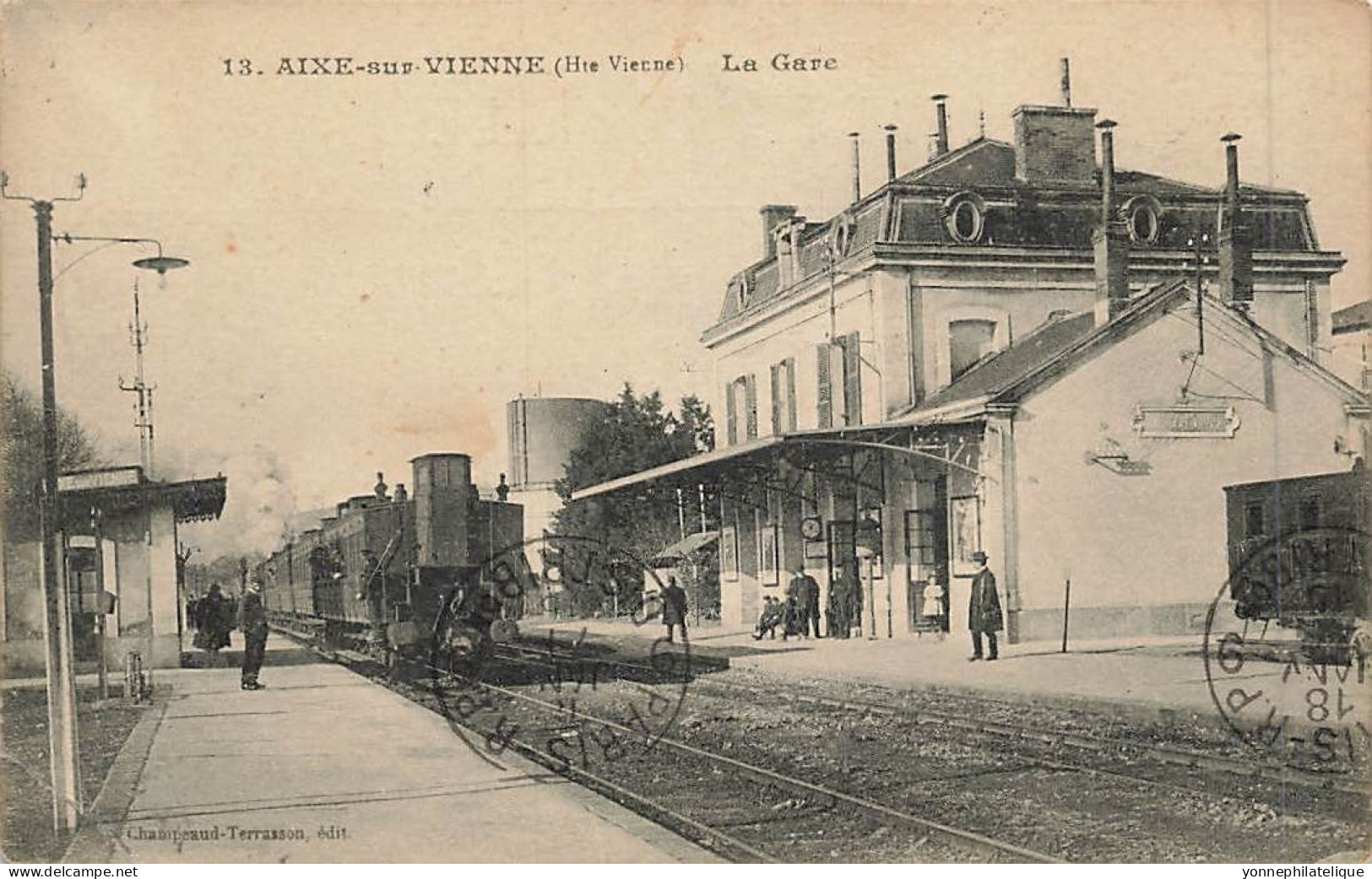 87 - HAUTE-VIENNE - AIXE-SUR-VIENNE - La Gare - Vue Sur Les Voies - Animation, Circulée - édit. L'hirondelle - 10183 - Aixe Sur Vienne