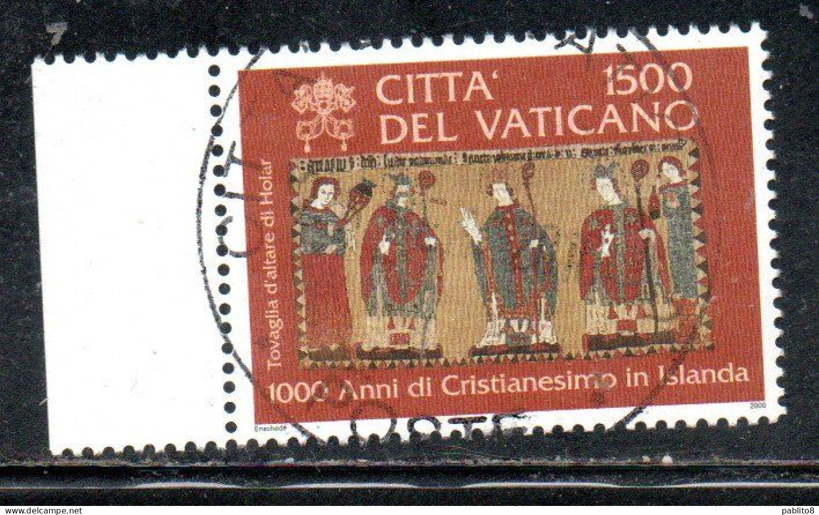 CITTÀ DEL VATICANO VATIKAN VATICAN 2000 MILLENNIO DEL CRISTIANESIMO IN ISLANDA LIRE 1500 USATO USED OBLITERE' - Used Stamps