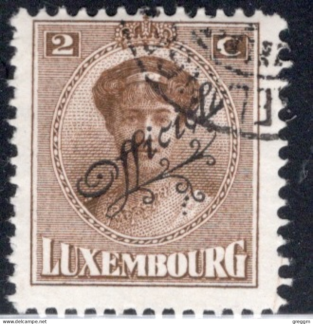 Luxembourg 1922 Single Grand Duchess Charlotte & Landscapes Of 1921-1922 Overprinted "Official In Fine Used - Service