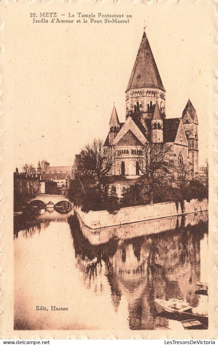 FRANCE - Metz - Vue Sur Le Temple Protestant Au Jardin D'amour Et Le Pont St Marcel - Carte Postale Ancienne - Metz