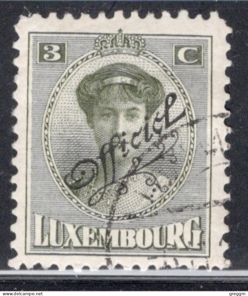 Luxembourg 1922 Single Grand Duchess Charlotte & Landscapes Of 1921-1922 Overprinted "Official In Fine Used - Servizio