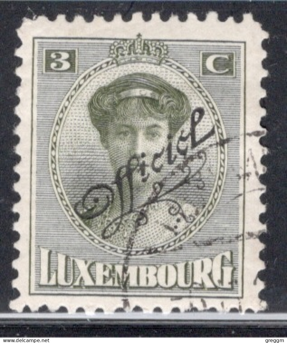 Luxembourg 1922 Single Grand Duchess Charlotte & Landscapes Of 1921-1922 Overprinted "Official In Fine Used - Service