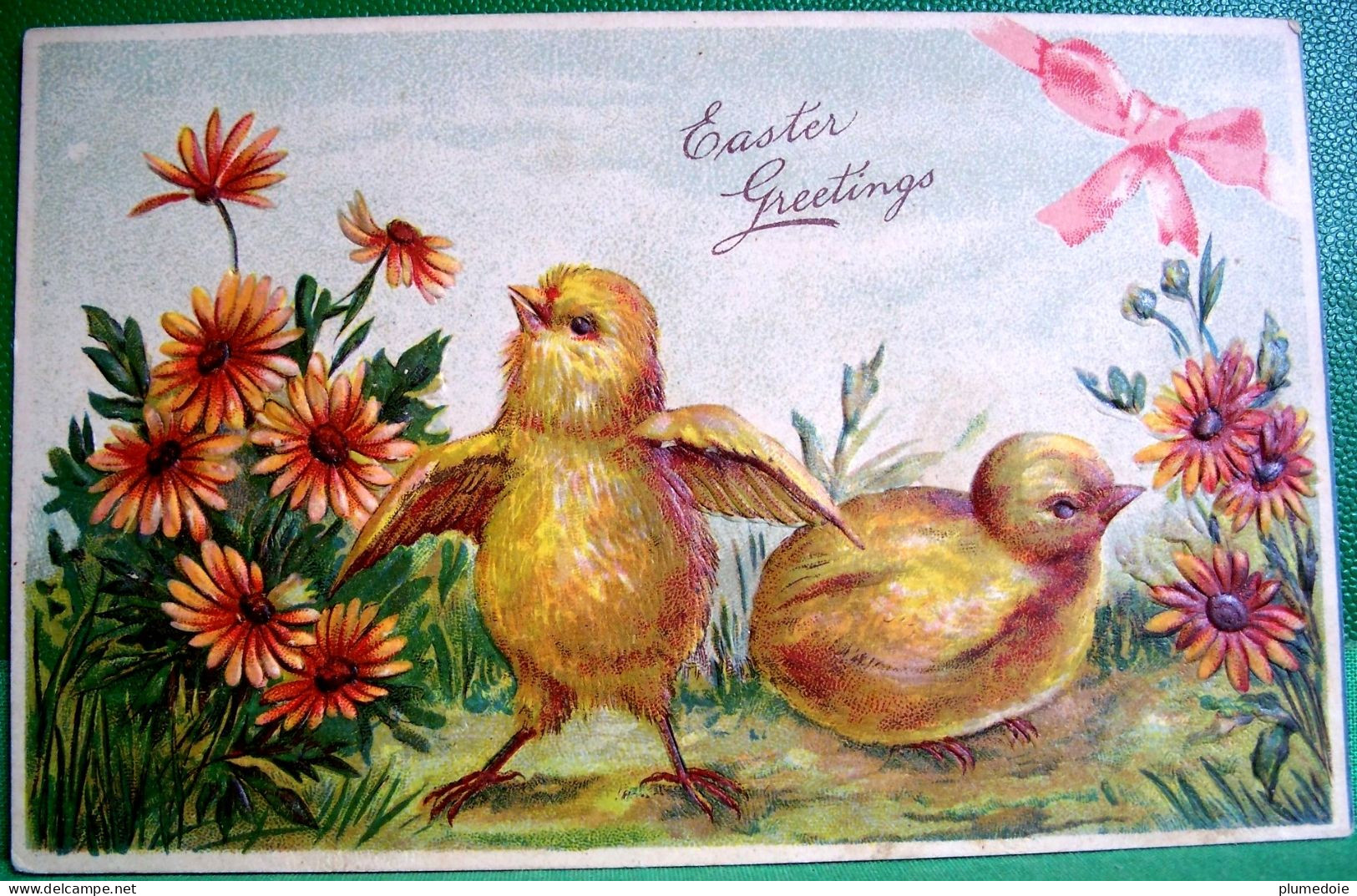 POUSSIN JOLI LOT X 4 Cpa Gaufrées  RELIEF PÂQUES POUSSINS  OEUF  .EASTER CHICKS EGG CHICK  LOT OF 4 OLD Embossed PC - Pasen