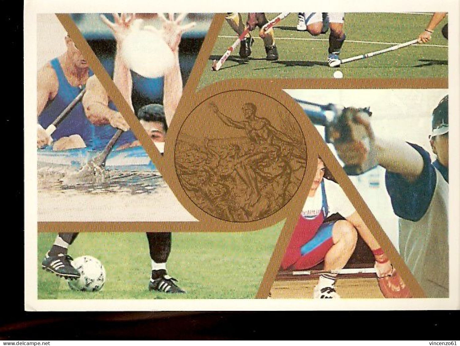 POSTAL CARD ITALIA 98 HOCKEY CALCIO CANOA VOLLEY FDC - Tiro (armas)