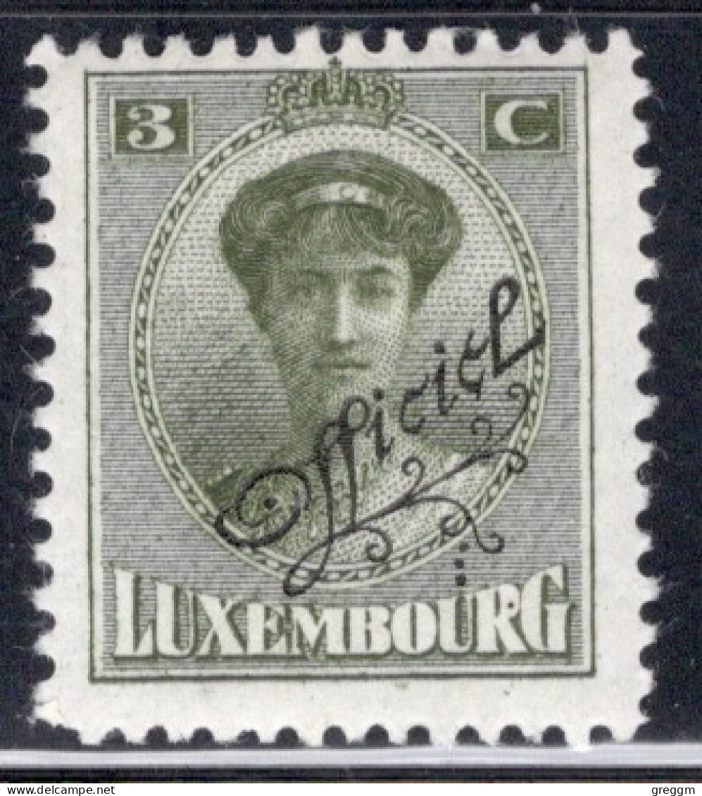 Luxembourg 1922 Single Grand Duchess Charlotte & Landscapes Of 1921-1922 Overprinted "Official In Mounted Mint - Service