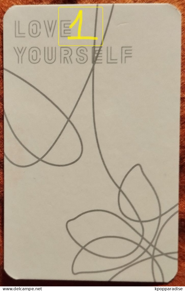 Photocard BTS Love Yourself   Suga - Objets Dérivés