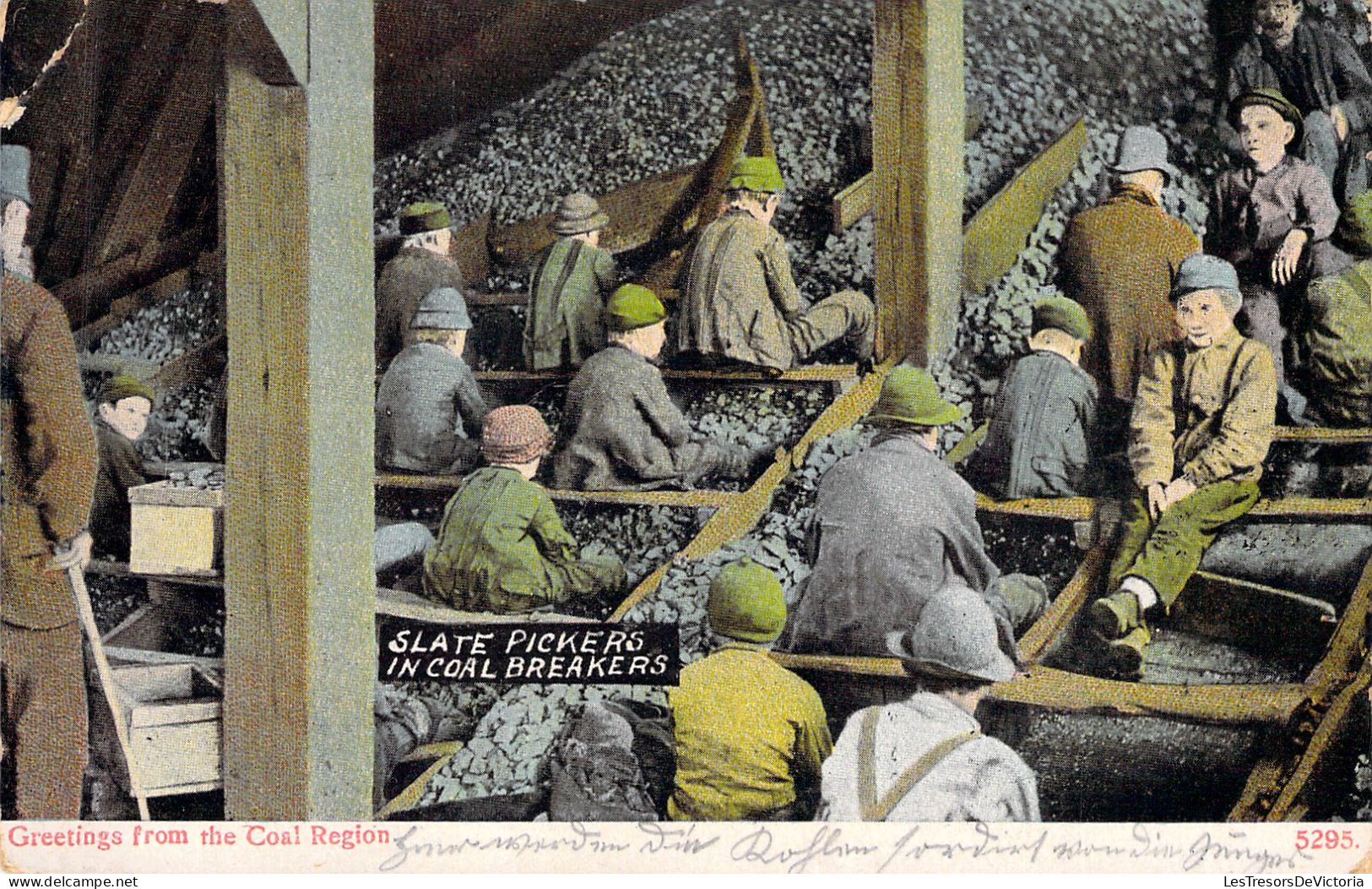 Metier - Mineurs - Mines - Greetings From The Coal Region - Mine De Charbon - Carte Postale Ancienne - Bergbau