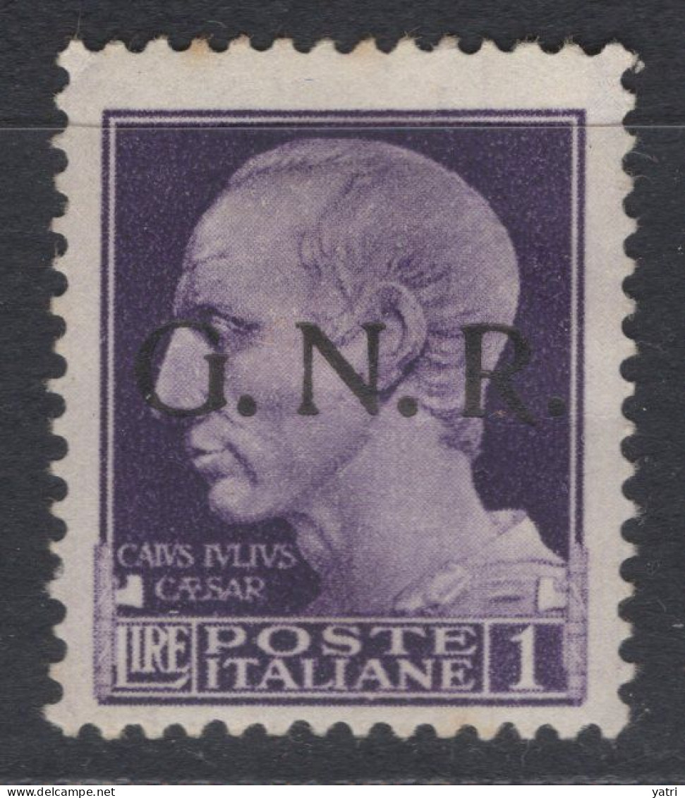 Repubblica Sociale Italiana (1944) - GNR Brescia, 1 Lira ** - Nuovi