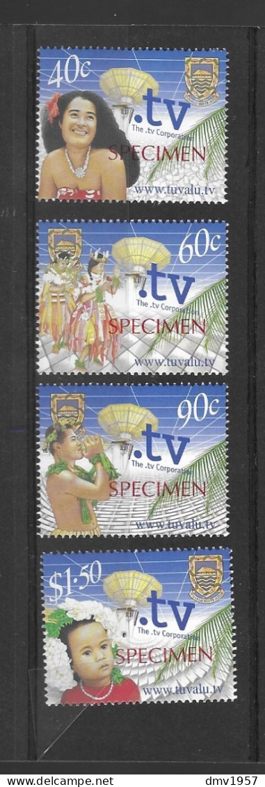 Tuvalu 2001 MNH TV Corporation Opt Specimen Sg 1005/8 - Tuvalu